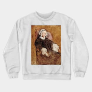 Portrait de la Reine Marie-Amelie en deuil by Ary Scheffer Crewneck Sweatshirt